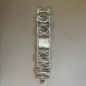 Silver Women's Watch with Crystal Accents